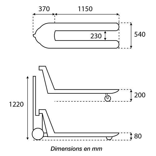 Palleløfter | 2.500 kg - 2