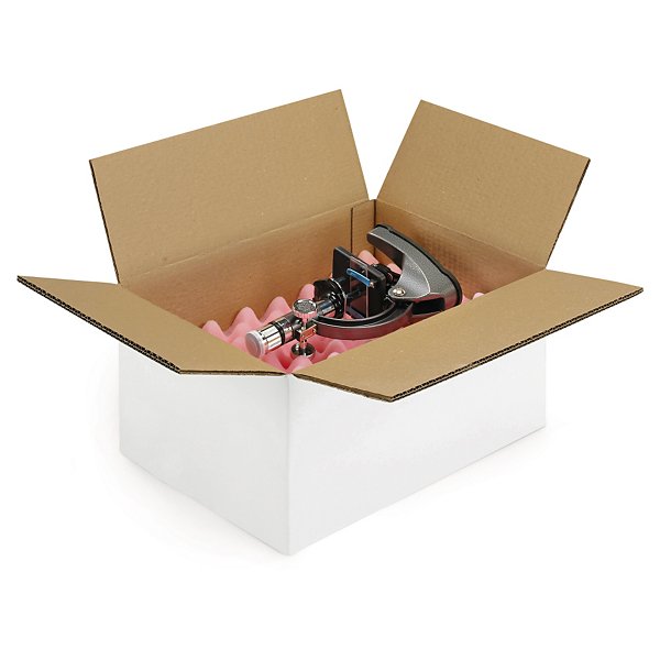 Palletiseerbare kartonnen doos in wit dubbelgolfkarton 48,5 x 38,5 x 25 cm - 2