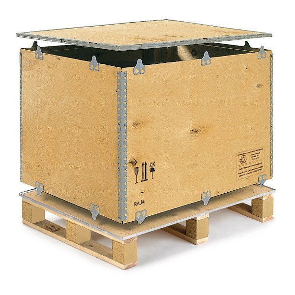 Palletkist in multiplex van 6 mm 118 x 78 x 58 cm - 1