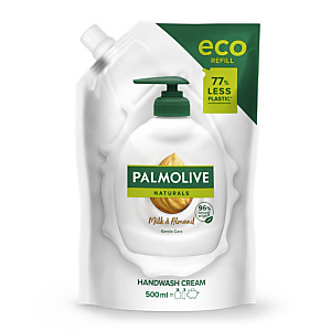 Palmolive Recharge crème lavante pour les mains au lait d'amande - Berlingot de 500 ml