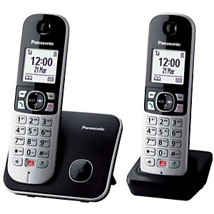 Panasonic, Telefonia fissa, Cordless kx-tg6852jtb duo black, KX-TG6852JTB Panasonic, Telefonia fissa, Cordless kx-tg6852jtb duo black, KX-TG6852JTB