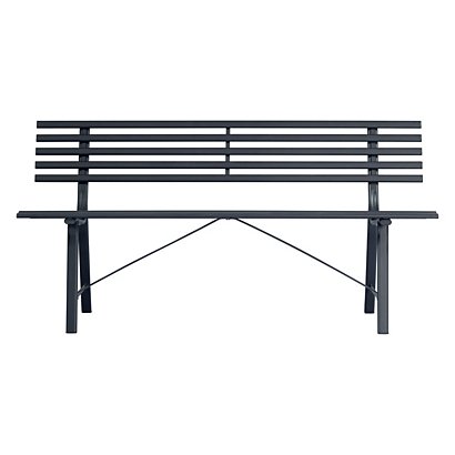 Offerta! Panca 3 posti panche giardino seduta panchina esterno alluminio  MALI 150 cm ANTRACITE
