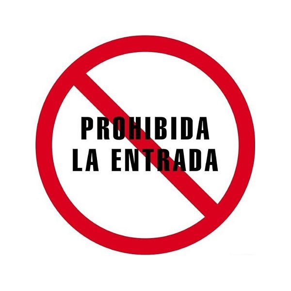 Panel de prohibición redondo - 12