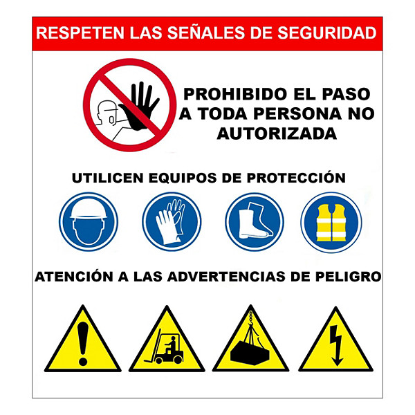 Panel Respeten las normas de seguridad - 1