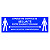 Panneau adhésif spécial sol Gardez une distance de sécurité entre chaque personne - 45 x 15 cm Bleu - 1