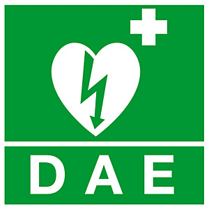 Panneau adhésif souple de signalisation défibrillateur logo 10 x 10 cm Panneau adhésif souple de signalisation défibrillateur logo 10 x 10 cm