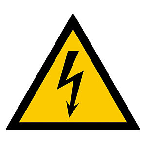 Panneau avertissement danger électrique 30 x 30 x 30 cm polystyrène antichoc