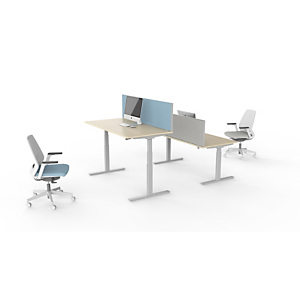 Panneau-écran acoustique Cadre H. 438 x L. 1200 - Tissu Bleu cadre Aluminium