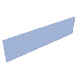 Panneau-écran acoustique Cadre H. 438 x L. 1200 - Tissu Bleu cadre Blanc