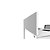 Panneau-écran acoustique Cadre H. 438 x L. 1400 - Tissu Gris cadre Blanc - 3
