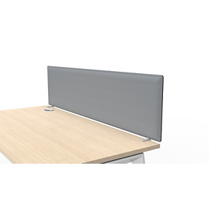 Panneau-écran acoustique Moody pour bureau L. 120 x l. 40 cm - Tissu Gris fixations Noires