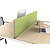 Panneau-écran  acoustique Moody pour bureau bench L. 120 cm – Tissu Vert fixations Blanches - 3