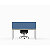Panneau écran Sato pour bureau 2 postes L.140 cm - Tissu Bleu ciel  pince Noir - 1