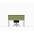 Panneau écran Sato pour bureau 2 postes L.140 cm - Tissu Vert forêt pince Blanc - 1