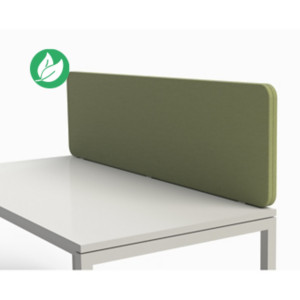 Panneau écran Sato pour bureau simple L.120 cm - Tissu Vert forêt pince Aluminium Panneau écran Sato pour bureau simple L.120 cm - Tissu Vert forêt pince Aluminium