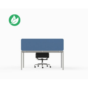 Panneau écran Sato pour bureau simple L.140 cm - Tissu Bleu clair pince Aluminium Panneau écran Sato pour bureau simple L.140 cm - Tissu Bleu clair pince Aluminium