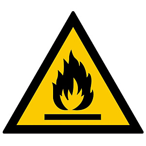 Panneau de danger matières inflammables Panneau de danger matières inflammables