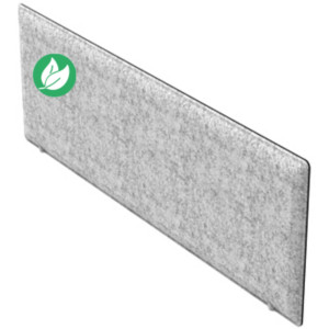 Panneau-Ecran Acoustique Moody pour Bureau bench L.120 x l.40 cm –  PET recyclé Gris Clair - Fixation Aluminium Panneau-Ecran Acoustique Moody pour Bureau bench L.120 x l.40 cm –  PET recyclé Gris Clair - Fixation Aluminium