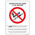 Panneau interdiction de fumer et de vapoter 14,8 x 21 cm adhésif - 1