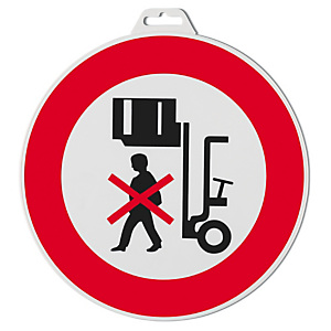 Panneau interdit de passer sous la charge
