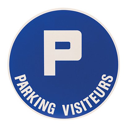 Panneau parking visiteurs diamètre 30 cm polystyrène antichoc