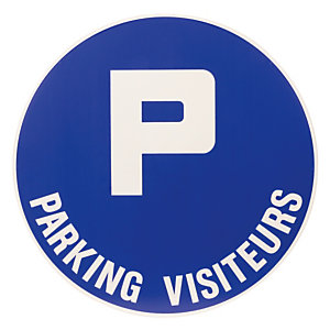 Panneau parking visiteurs diamètre 45 cm polystyrène antichoc