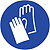 Panneau port obligatoire de gants de protection diamètre 30 cm polystyrène antichoc - 1