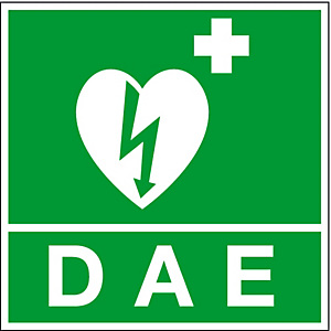 Panneau rigide de signalisation défibrillateur logo + D.A.E. 20 x 20 cm Panneau rigide de signalisation défibrillateur logo + D.A.E. 20 x 20 cm