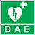 Panneau rigide de signalisation défibrillateur logo + D.A.E. 20 x 20 cm - 1