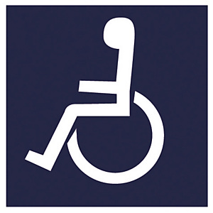 Panneau de signalisation emplacement pour handicapés 20 x 20 cm Panneau de signalisation emplacement pour handicapés 20 x 20 cm