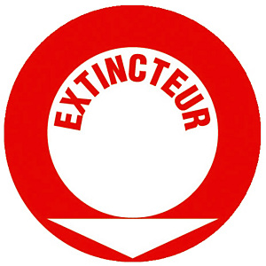 Panneau de signalisation extincteur avec flèche directionnelle 20 x 20 cm Panneau de signalisation extincteur avec flèche directionnelle 20 x 20 cm