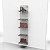 Pannello Griglia con ripiani, 40 x 35 x 200 cm, Metallo cromato/Legno - 1