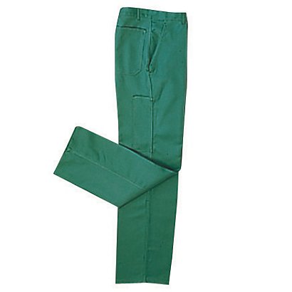 Pantalon de travail polycoton coton vert bouteille, taille 42