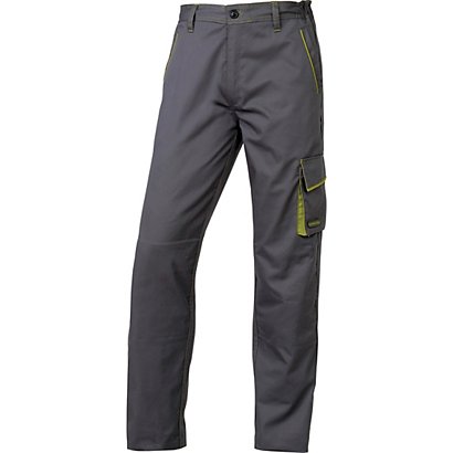 Pantalon de travail polycoton gris et vert Panostyle, DeltaPlus, taille XL