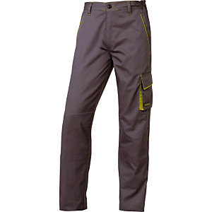 Pantalon de travail polycoton gris et vert Panostyle, DeltaPlus, taille M