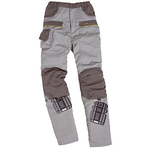 Pantalon de travail polycton gris clair et gris foncé Mach 2, DeltaPlus, taille XL