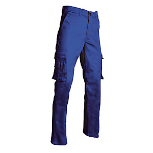 Pantalon de travail type treillis en polycoton, bleu Bugatti, taille 38