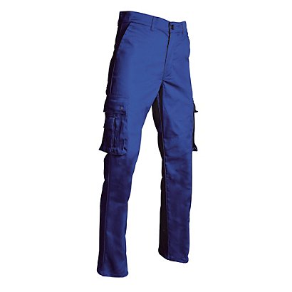 Pantalon de travail type treillis en polycoton, bleu Bugatti, taille 38 - 1