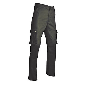 Pantalon de travail type treillis en polycoton, vert US, taille 40