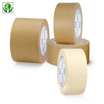 Papírová lepicí páska 50mm, návin 50m, standardní 57g/m2, hnědá, tloušťka 110µm | RAJA - 1