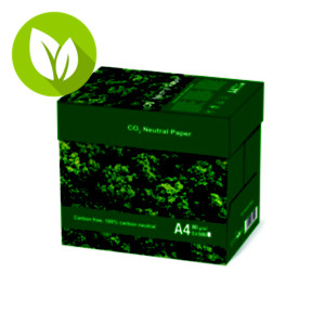 Papel Blanco neutro en CO₂ Caja 5 paquetes A4 80 gr 500 hojas