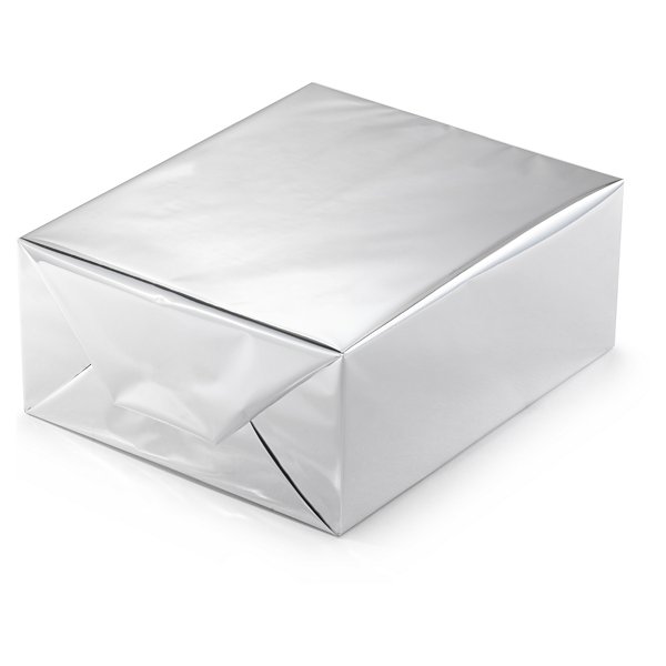 Papel de embrulho metalizado prateado 70cm x 50m - 2