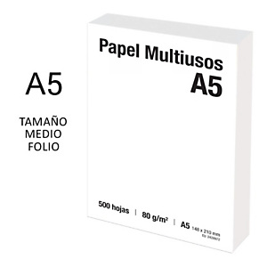 Papel Multifunción Blanco Tamaño A5 80 g/m² Papel Multifunción Blanco Tamaño A5 80 g/m²