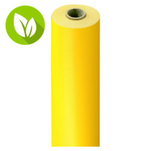 Papel de regalo kraft amarillo, bobina 70 cm x 50 m