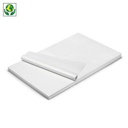 Papel de seda branco 100% reciclado em folhas RAJA - 1