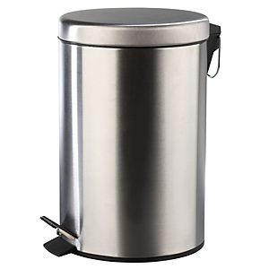 Papelera pedal de acero inoxidable, satinada, 30 L Papelera pedal de acero inoxidable, satinada, 30 L