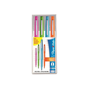 Paper Mate Flair Original Penna con punta in fibra, Punta media da 1 mm, Fusto in plastica in colori assortiti con grip, Inchiostro in colori assortiti Paper Mate Flair Original Penna con punta in fibra, Punta media da 1 mm, Fusto in plastica in colori assortiti con grip, Inchiostro in colori assortiti