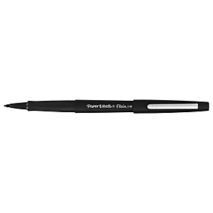 Paper Mate Flair® Original Rotulador de punta de fibra, punta mediana, cuerpo negro, tinta negra