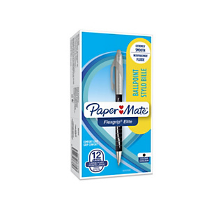 Paper Mate Flexgrip Elite Stylo bille rétractable pointe large 1,4 mm noir Paper Mate Flexgrip Elite Stylo bille rétractable pointe large 1,4 mm noir