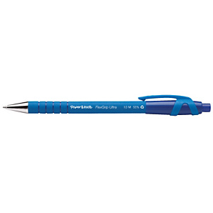 Paper Mate FlexGrip Ultra Bolígrafo retráctil de punta de bola, punta mediana de 1 mm, cuerpo azul con grip, tinta azul Paper Mate FlexGrip Ultra Bolígrafo retráctil de punta de bola, punta mediana de 1 mm, cuerpo azul con grip, tinta azul